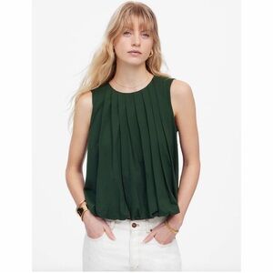 Madewell Sleeveless Cotton Crewneck Bubble Top